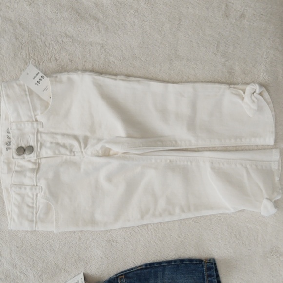 NWT baby Gap white stretch 2T denim bottoms & NWT old Navy 5 pocket skirt - Picture 6 of 13